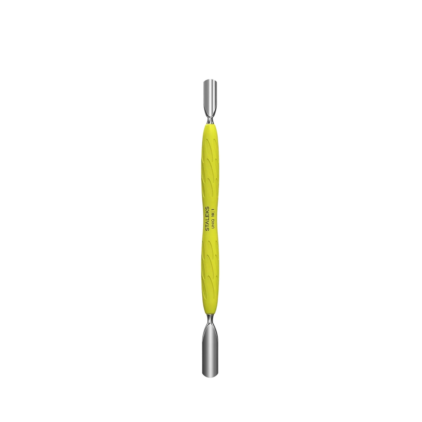 Staleks Manicure pusher Uniq 10 Type 1 Yellow (wide rounded+narrow rounded pusher) PQ-10/1Y