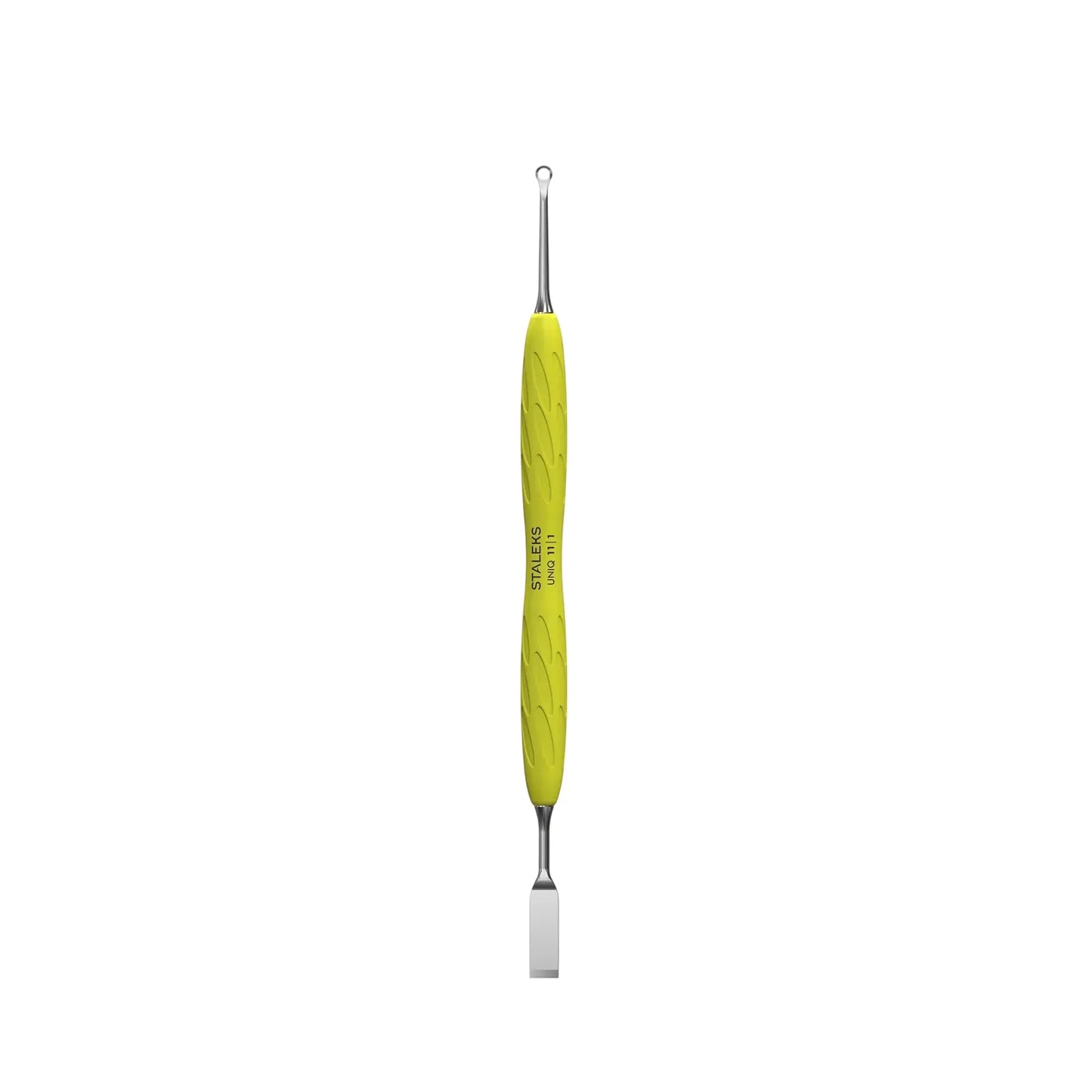 Staleks Manicure pusher Uniq 11 Type 1 Yellow (flat straight pusher + ring) PQ-11/1Y