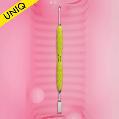 Staleks Manicure pusher Uniq 11 Type 1 Yellow (flat straight pusher + ring) PQ-11/1Y
