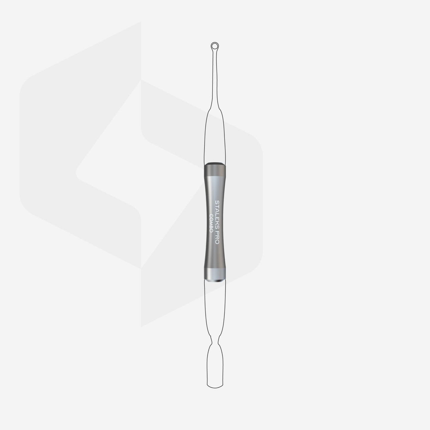 STALEKS Handle of the pusher Combo UNIQ 10 for replaceable working parts HPQ-10 silver