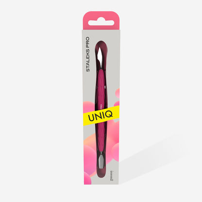 Staleks Manicure pusher Gummy with silicone handle UNIQ 10 TYPE 3 (rounded narrow pusher and cleaner) PQ-10/3