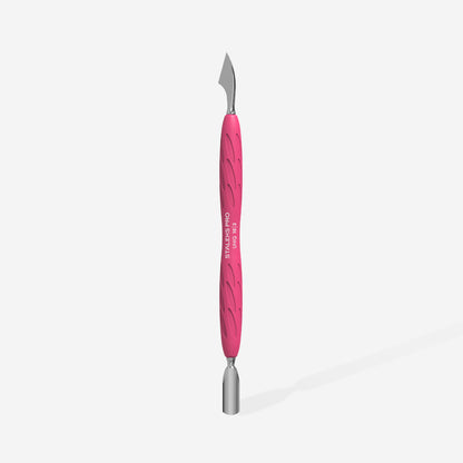 Staleks Manicure pusher Gummy with silicone handle UNIQ 10 TYPE 3 (rounded narrow pusher and cleaner) PQ-10/3