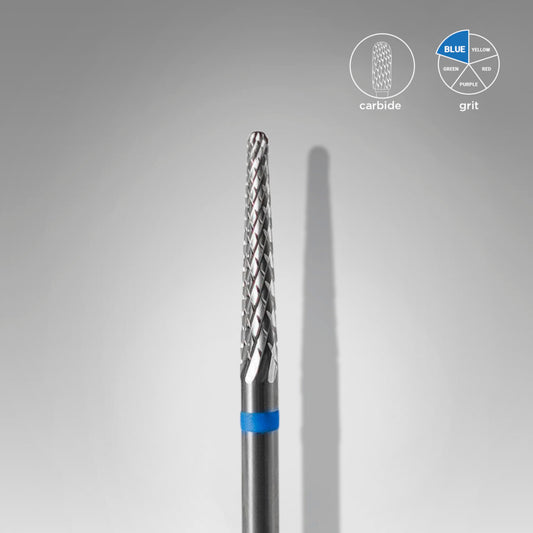 Staleks Carbide nail drill bit cone blue EXPERT head diameter 2,3 mm / working part 14 mm FT71B023/14