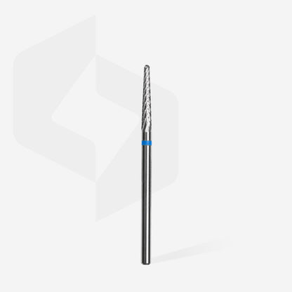 Staleks Carbide nail drill bit cone blue EXPERT head diameter 2,3 mm / working part 14 mm FT71B023/14