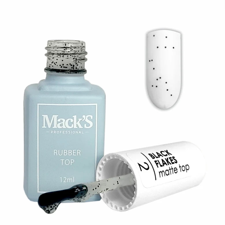 Macks Black Flakes Matte top 2 12ml