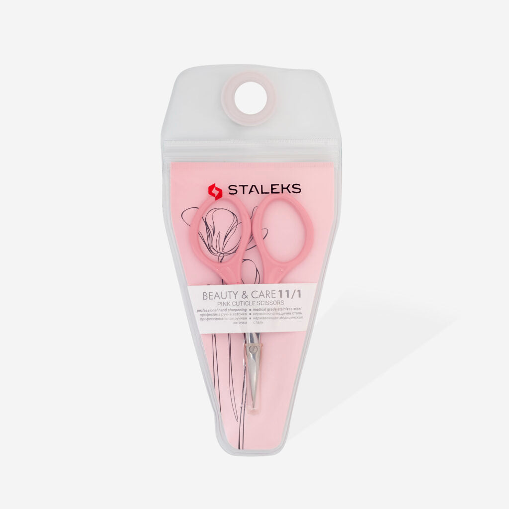 Staleks Pink cuticle scissors BEAUTY & CARE 11 TYPE 1 SBC-11/1