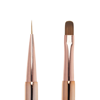 Annette Double Brush: Oval 8 and Liner 9mm