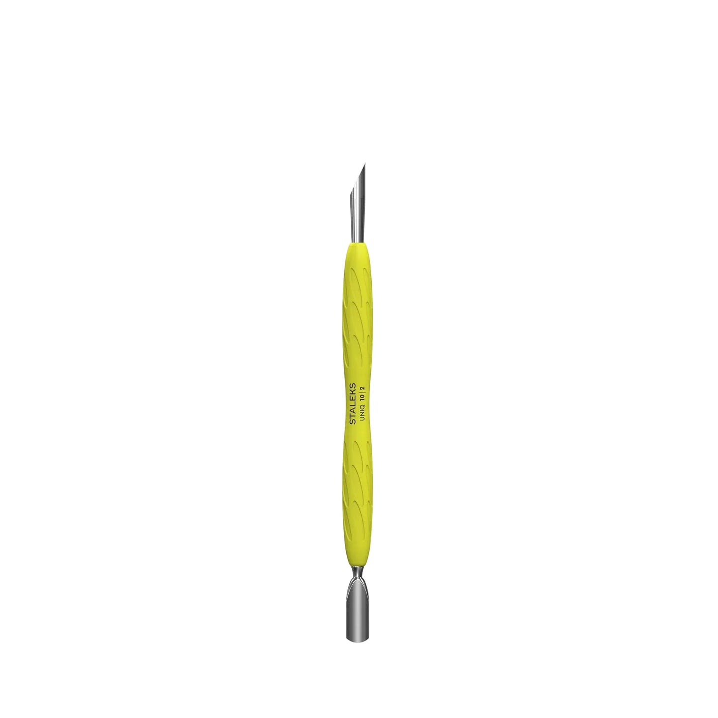 Staleks Manicure pusher Uniq 10 Type 2 Yellow (narrow rounded+slanted pusher) PQ-10/2Y