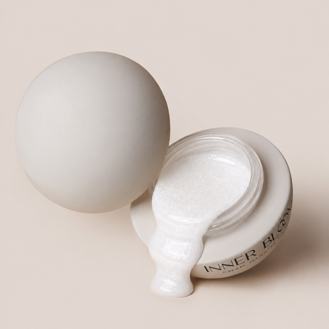 Self-Leveling Gel Shimmer Milky Silver Flakes
