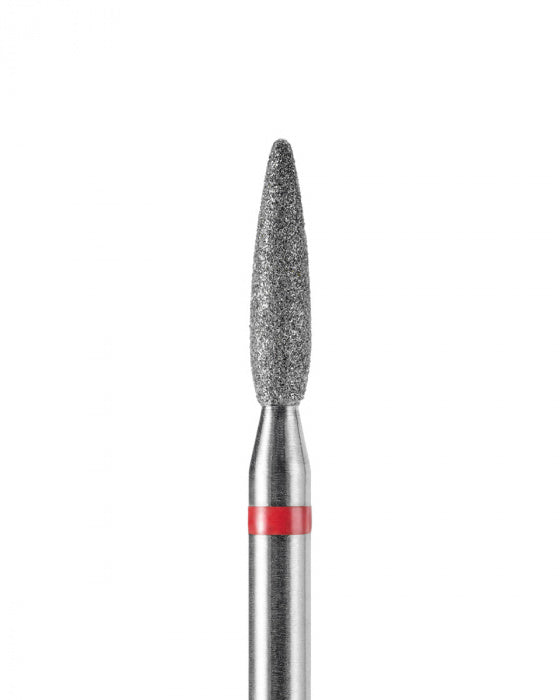 Dark BLUNT-END FLAME Drill Bit Diamond 2.4x10 mm (Red)