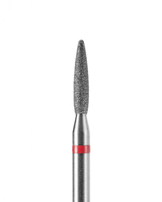 Dark BLUNT-END FLAME Drill Bit Diamond 2.1x10 mm (Red)