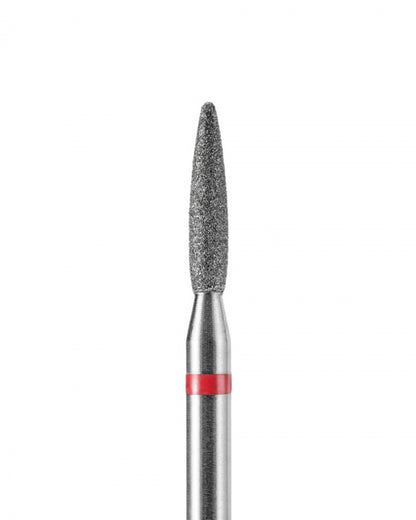 Dark BLUNT-END FLAME Drill Bit Diamond 2.1x10 mm (Red)
