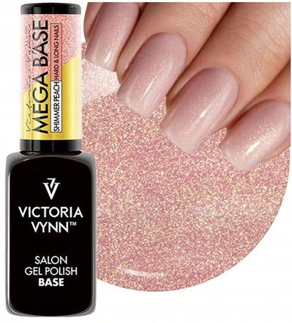 V VYNN Gel polish Mega Base Shimmer Peach 8ml