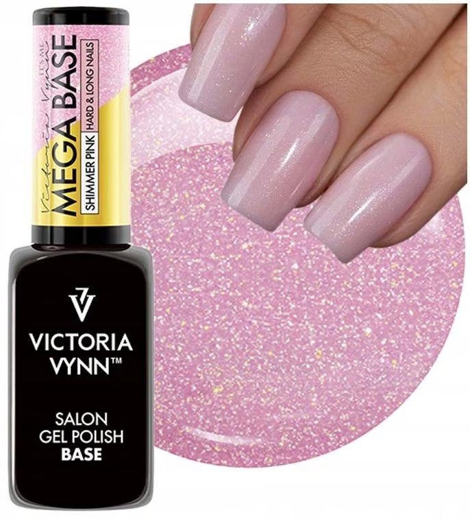 V VYNN Gel polish Mega Base Shimmer Pink 8ml